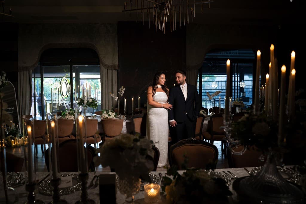 Eda and Abdullah, wedding portrait